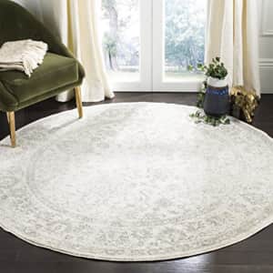 Safavieh Adirondack Collection ADR109C Ivory/Silver Vintage Oriental Distressed Area Rug 8' Round for $144 Safavieh Adirondack Collection ADR109C Ivory/Silver Vintage Oriental Distressed Area Rug 8' Round for $144