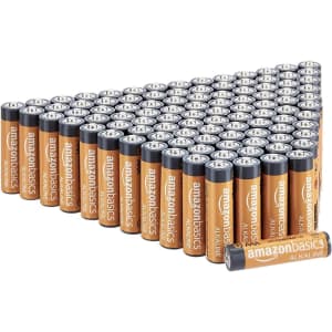 Amazon Basics AAA Alkaline Batteries 100-Pack for $22 via Sub & Save