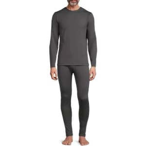 Isotoner Men's Brushed Top and Pants Base Layer Set for $6