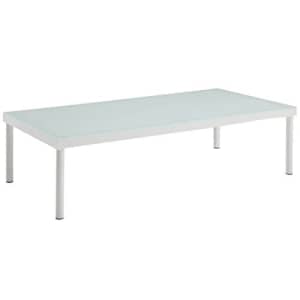 Modway Harmony Outdoor Patio Aluminum Coffee Table in White for $154 Modway Harmony Outdoor Patio Aluminum Coffee Table in White for $154