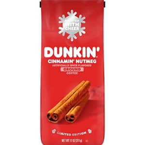 Dunkin Donuts Dunkin' Cinnamin' Nutmeg Flavored Ground Coffee, 11 Ounces (Pack of 6) for $86 Dunkin Donuts Dunkin' Cinnamin' Nutmeg Flavored Ground Coffee, 11 Ounces (Pack of 6) for $86