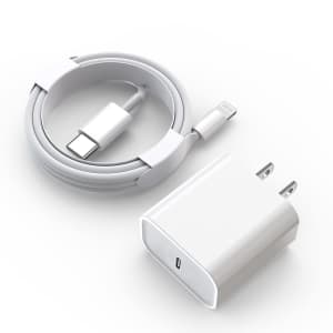 USB-C Wall Charger w/ Lightning Cable for $7