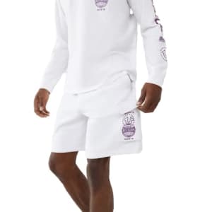 True Religion Men's Bball Cargo Shorts, Optic White, XXXL for $21
