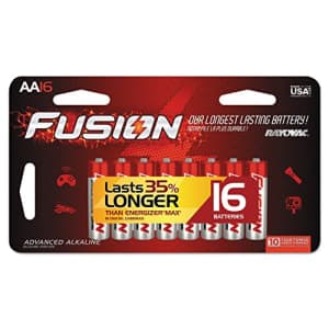 Rayovac RAY-815-16LTFUSK-Fusion AA Alkaline Batteries- 16-Pack for $14