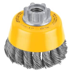 Dewalt DW4910 5 Pack 3-Inch by 5/8-Inch-11 Knotted Cup Brush/Carbon Steel .020-Inch for $57 Dewalt DW4910 5 Pack 3-Inch by 5/8-Inch-11 Knotted Cup Brush/Carbon Steel .020-Inch for $57