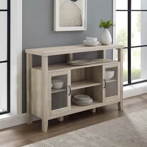 Walker Edison Tall Wood Universal TV Stand for $137 Walker Edison Tall Wood Universal TV Stand for $137