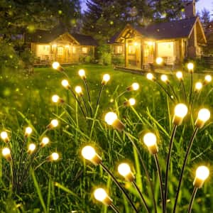 Firefly Solar Garden 8-Bulb Lights 6-Pack (48 total bulbs) for $20
