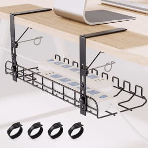 Under Desk Cable Management Tray for $13