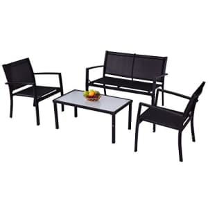 Giantex 4 PCS Outdoor Patio Furniture Set Sofa Loveseat Tee Table Garden Yard Pool Side for $170 Giantex 4 PCS Outdoor Patio Furniture Set Sofa Loveseat Tee Table Garden Yard Pool Side for $170