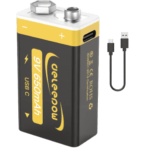 Deleepow Rechargeable 9V Battery for $6