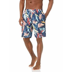 Kanu Surf Men's Flex Swim Trunks (Regular & Extended Sizes), Seaweeds Navy, 3X for $22