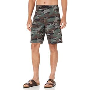 Volcom Men's Standard Mod Tech 20" 4th of July Boardshort, Army Green Combo, 29 for $23