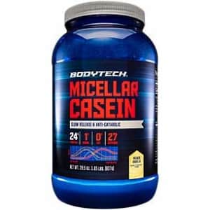BodyTech Micellar Casein Protein Powder, Slow Release for Overnight Muscle Recovery 24 Grams of for $12