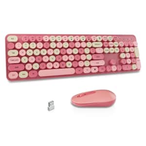 Retro Typewriter Wireless Keyboard and Mouse for $20