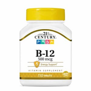 21st Century B-12 500 mcg Tablets, 110-Count (Pack of 2) for $8