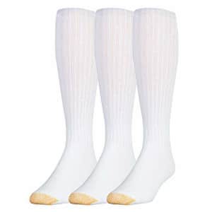 Gold Toe Men's Ultra Tec Performance Over-The-Calf Athletic Socks, Multipairs, White (3-Pairs), for $30