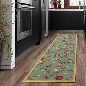 Ottomanson Runner Rug, 2' X 7', Sage Green Floral for $21