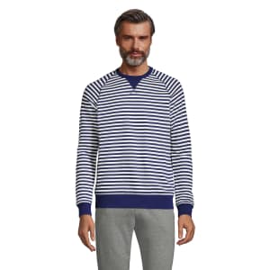 Lands' End Men's French Terry Crewneck Sweatshirt for $14