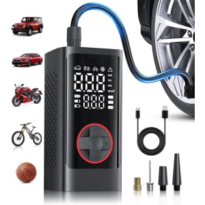 Jusuox Portable Tire Inflator for $18 Jusuox Portable Tire Inflator for $18