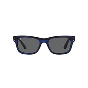 Ray-Ban RB2283 Mr. Burbank Sunglasses, Striped Blue/Dark Grey, 52 mm for $174