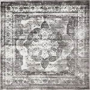 Unique Loom Sofia Traditional Area Rug, 8' 0 x 8' 0, Gray for $89
