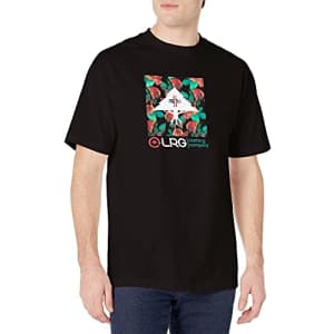 LRG Men's Short Sleeve Logo Design T-Shirt, Black/Flowers, M for $18 LRG Men's Short Sleeve Logo Design T-Shirt, Black/Flowers, M for $18