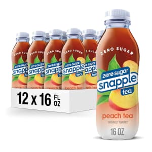 Snapple Zero Sugar Peach Tea 12-Pack for $10 via Sub & Save