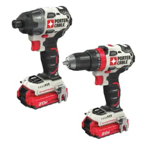 Porter-Cable 20V Max Li-ion Cordless Drill Driver and Impact Drill Combo Kit for $115 Porter-Cable 20V Max Li-ion Cordless Drill Driver and Impact Drill Combo Kit for $115