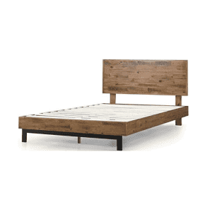 Zinus Wood King Platform Bed Frame with Adjustable Headboard for $270