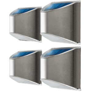 Home Zone Security Solar Outdoor Wall Light 4-Pack for $17