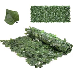 Barton 118" x 39" Faux Ivy Artificial Hedge Privacy Screen for $41