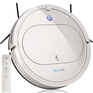 SereneLife Robot Vacuum Cleaner with Remote Control, Smart Robotic Machine Automatic Floor Cleaning Robo Vac for $100