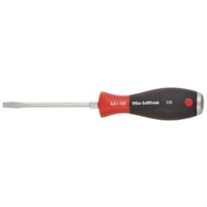 Wiha Tools Wiha 53020 Slotted Screwdriver with SoftFinish Handle and Solid Metal Cap, 5.5 x 100mm for $27
