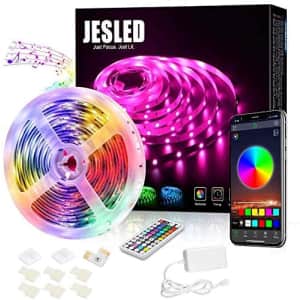 Jesled 16.4-ft. Bluetooth LED Light Strip for $9