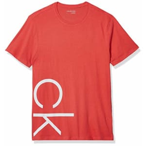 Calvin Klein Men's Athleisure Logo Crewneck T-Shirt, POINSETTA, Medium for $17 Calvin Klein Men's Athleisure Logo Crewneck T-Shirt, POINSETTA, Medium for $17