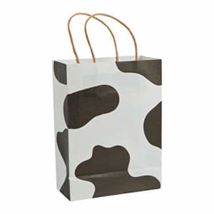 Fun Express Cow Print Craft Bags - Set of 12 - Treat, Favor and Party Supplies for $8