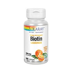 Solaray High Potency Biotin 1000 mcg | Natural Orange Juice Flavor | Healthy Hair, Skin & Nails for $10