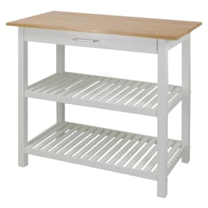 Casual Home Kitchen Island with Hardwood Top for $128 Casual Home Kitchen Island with Hardwood Top for $128