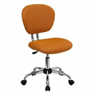 Flash Furniture Mid-Back Orange Mesh Padded Swivel Task Office Chair with Chrome Base for $56