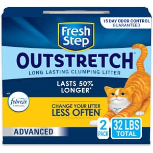 Fresh Step Outstretch 32 lbs. Clumping Cat Litter for $25 via Sub & Save Fresh Step Outstretch 32 lbs. Clumping Cat Litter for $25 via Sub & Save