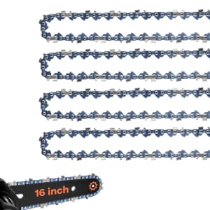 Vastar 16" Chainsaw Chain 4-Pack for $10