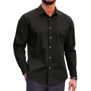 Coofandy Men's Untucked Dress Shirt for $10 Coofandy Men's Untucked Dress Shirt for $10