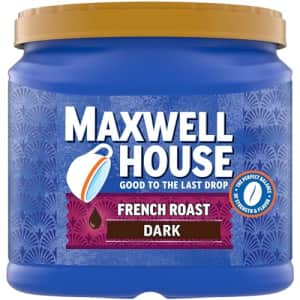 Maxwell House French Roast Dark Roast Ground Coffee (25.6 oz Canister) for $10