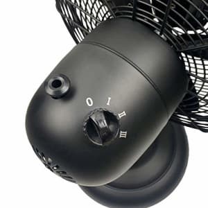 HUNTER Metal Retro Table Fan-Powerful 3 Speeds and Smooth Oscillation, 12", Matte Black for $73