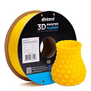 Inland 1.75mm ABS 3D Printer Filament, Dimensional Accuracy +/- 0.03 mm - 1kg Cardboard Spool (2.2 for $22