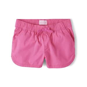 The Children's Place Girls' Solid Pull on Shorts, French Rose, 4 for $5