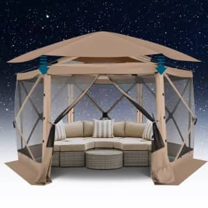 12x12-Foot Pop-Up Camping Gazebo Screen Tent for $129 12x12-Foot Pop-Up Camping Gazebo Screen Tent for $129