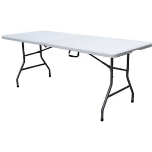Plastic Development Group 6-Foot Bi-Fold Plastic Table for $35