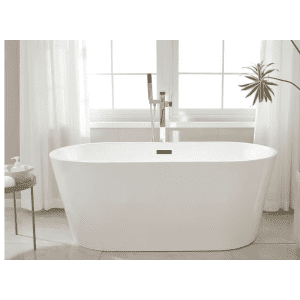 Bordeaux 59" Acrylic Flatbottom Freestanding Bathtub for $598