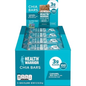 Health Warrior Caramel Sea Salt Chia Bar 15-Pack for $19
